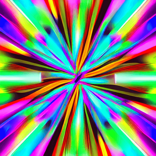 AI generated: white background abstract & psy techno  colorful