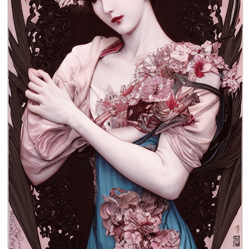 AI generated: the portrait of a sensual girl an beautiful, beauty cyborg,elegant realistic gravure idol, an ultraf...