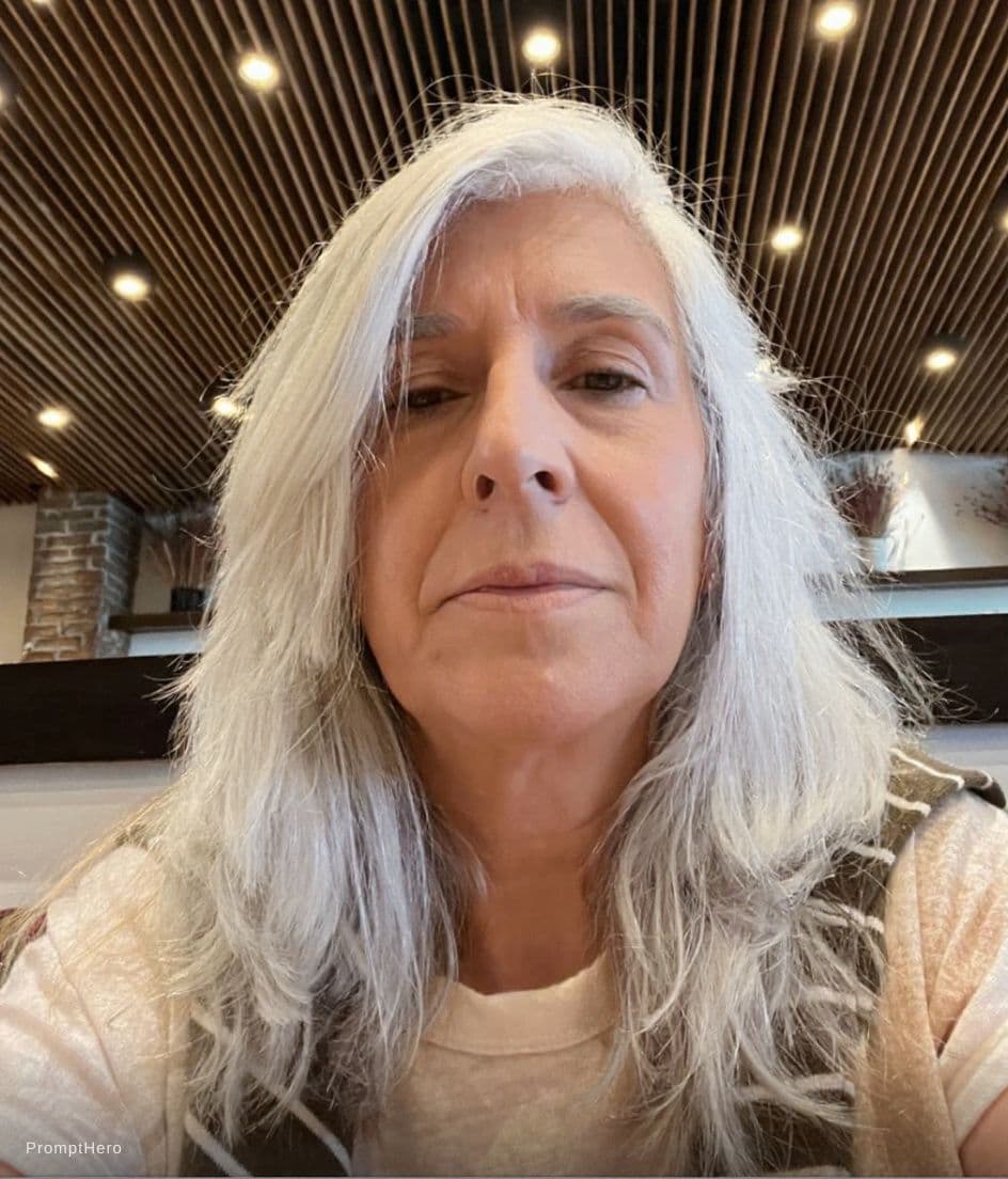 AI generated: change hair color to ash white.