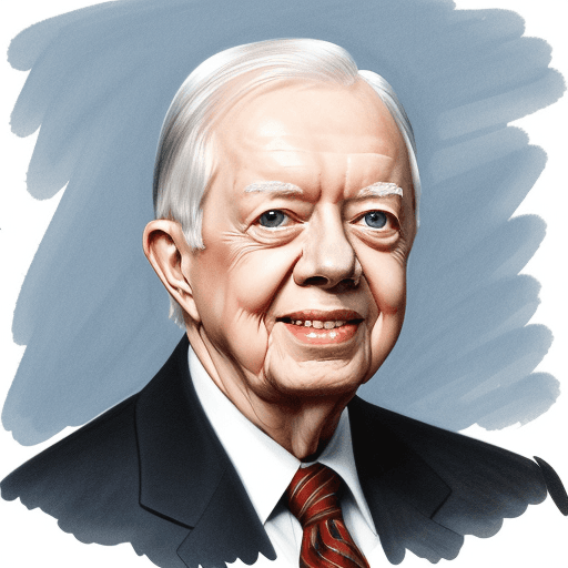 AI generated: Sketch portrait of   President jimmy carter 
