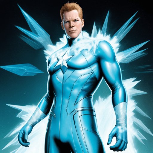 AI generated: marvel comics iceman
