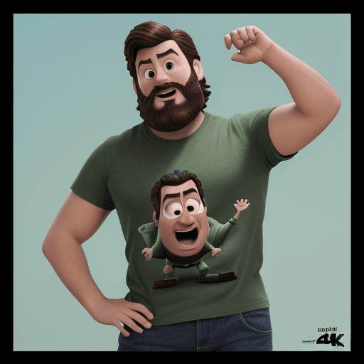 AI generated: Crea un poster de pelicula estilo Disney Pixar divertido y amigable en 4k de un hombre a cuerpo comp...