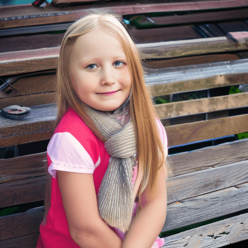 AI generated: portrait: blond girl in the park