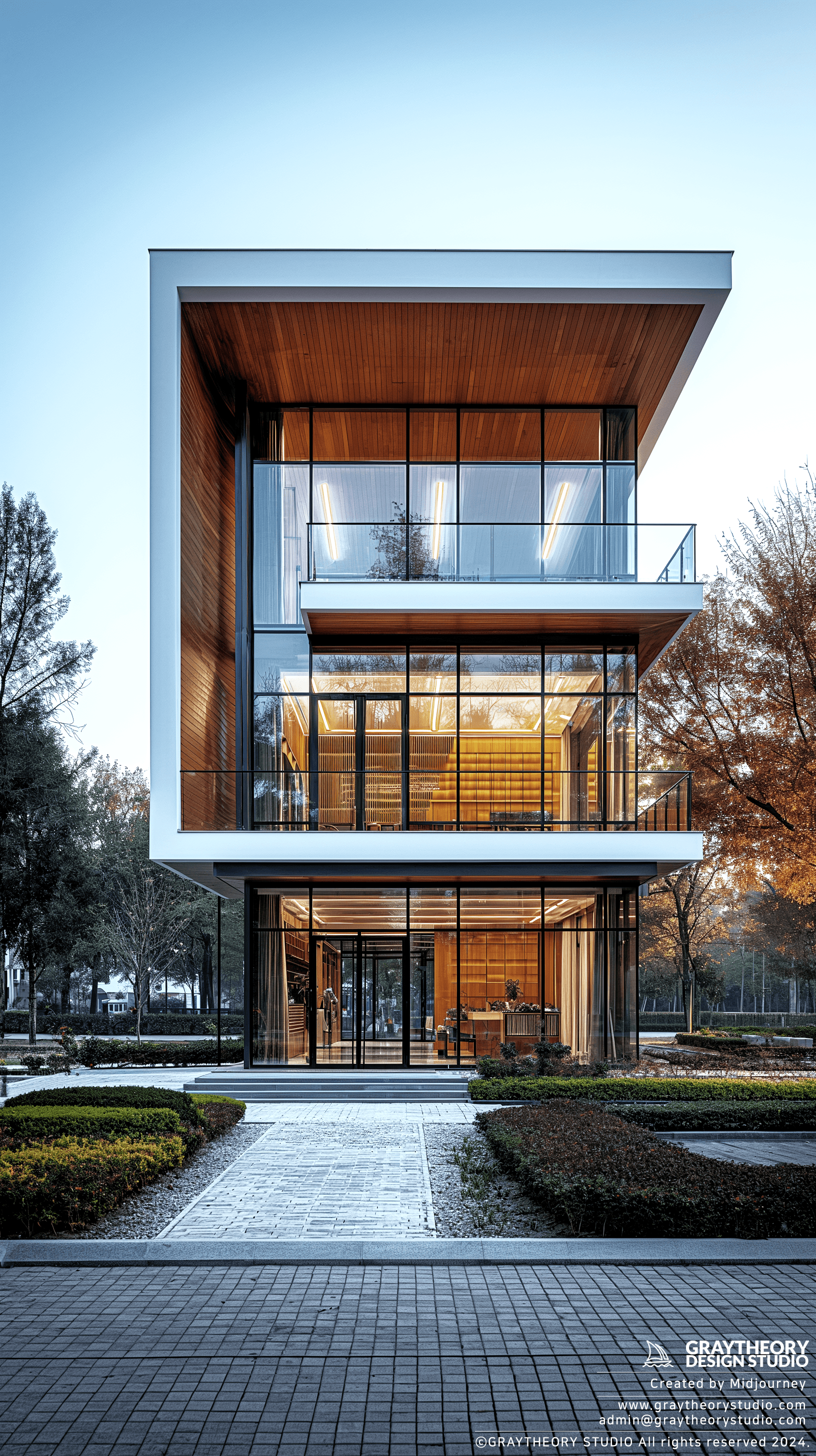 AI generated: photography, front view, facade, a clear expression, simply design, minimal, clear morning, realism ...