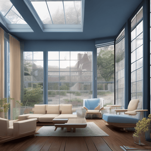 AI generated: High resolution photography interior design, dreamy sunken living room conversation pit, wooden floo...