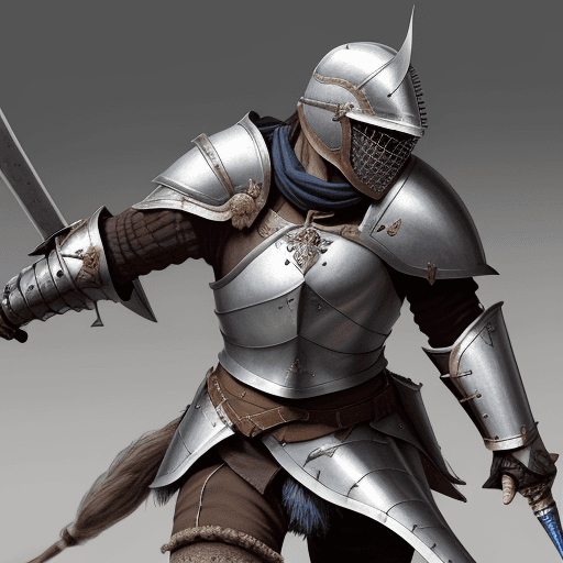 AI generated: Un Dúnedain forjado en las batallas, con una armadura de valinor, hiperrealista