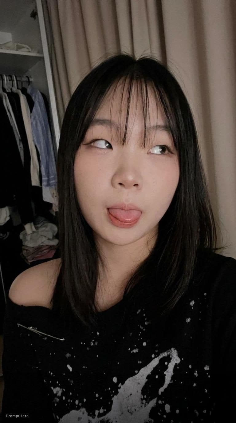 AI generated: rolling eyes, tongue out, 