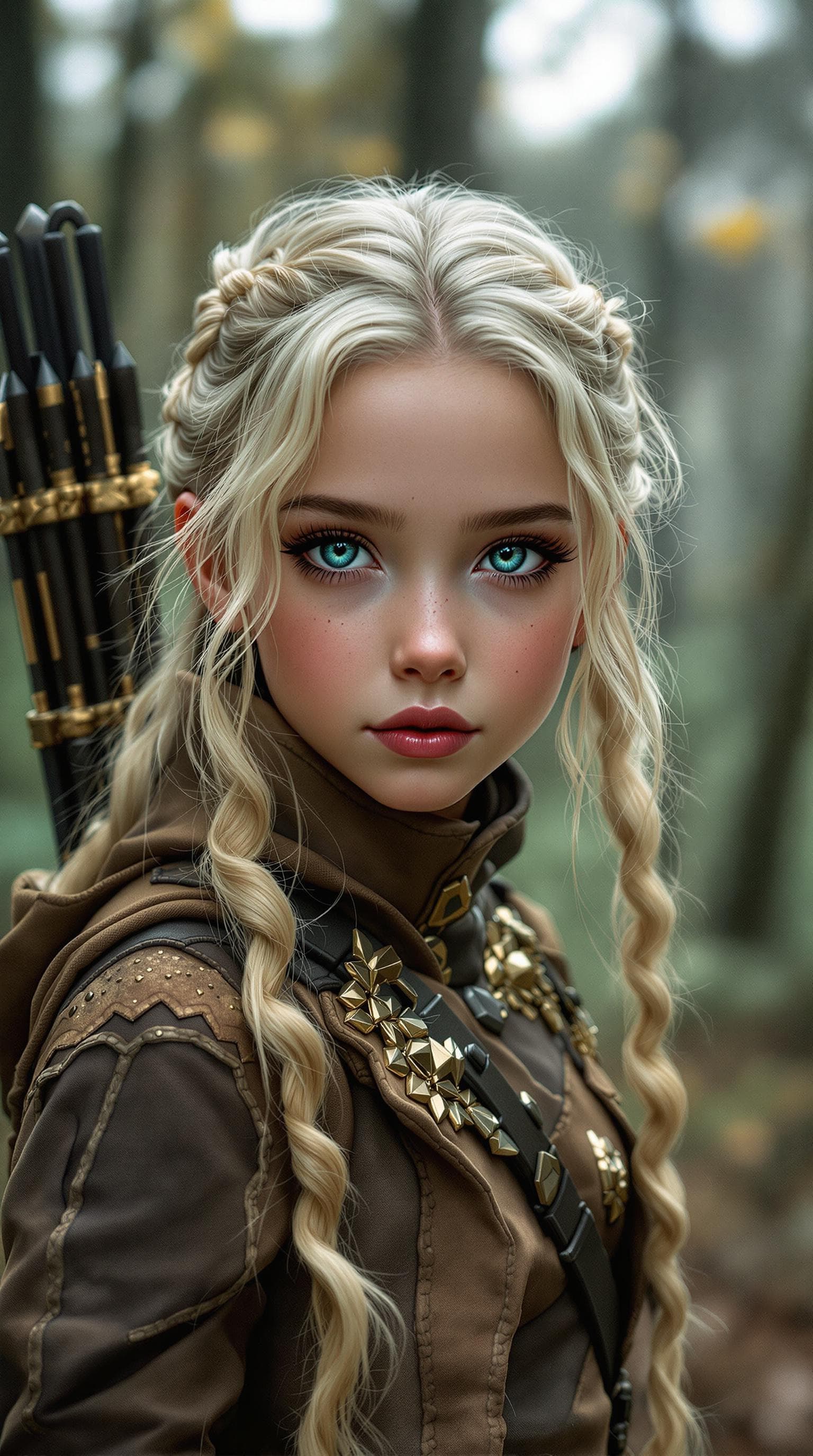 AI generated: a professional photo of a exceptionally of the most beautiful girl in the world, (age 8), Safiya (fu...