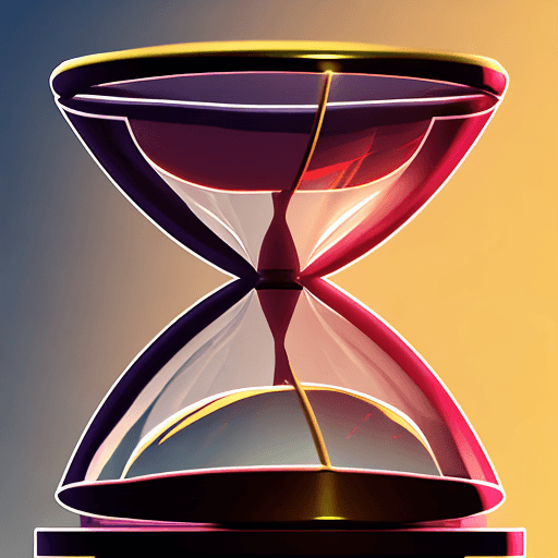 AI generated: Hourglass ios app icon, minimalistic, cinematic lighting, low angle, 4k, focused, extreme details, u...