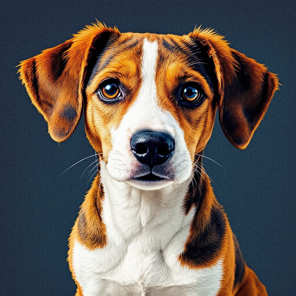 AI generated: create an embroidery pattern with a dog