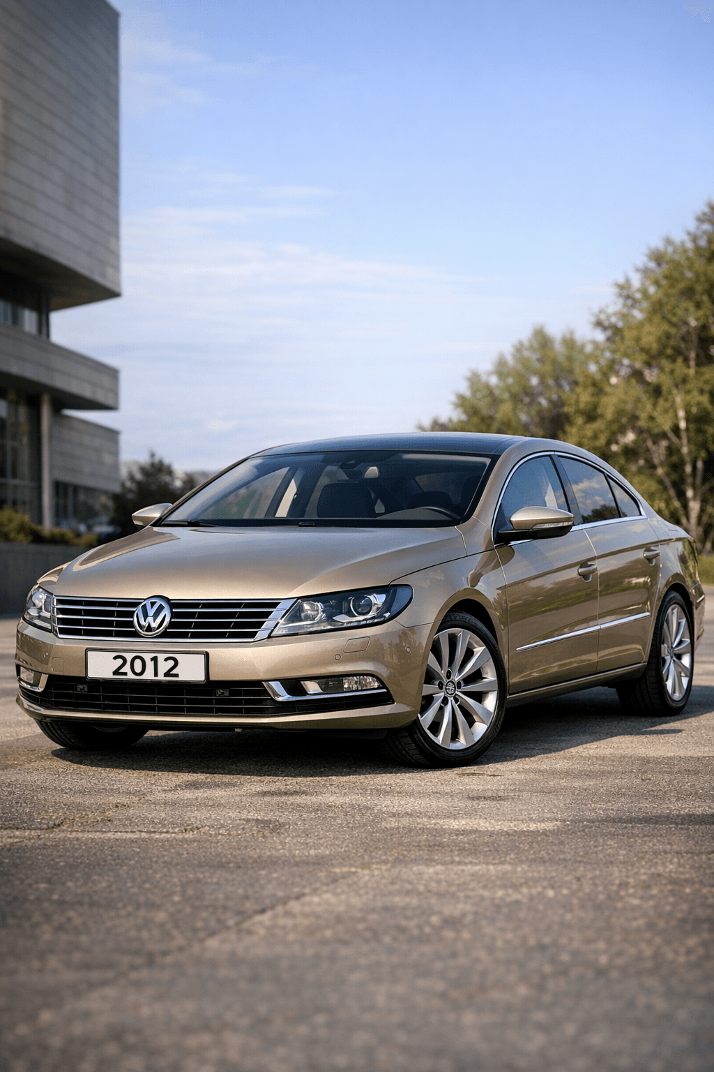 AI generated: Ultra-high-resolution, photorealistic image of a 2012 Volkswagen Passat CC 1.4 TSI 160 Carat Edition...