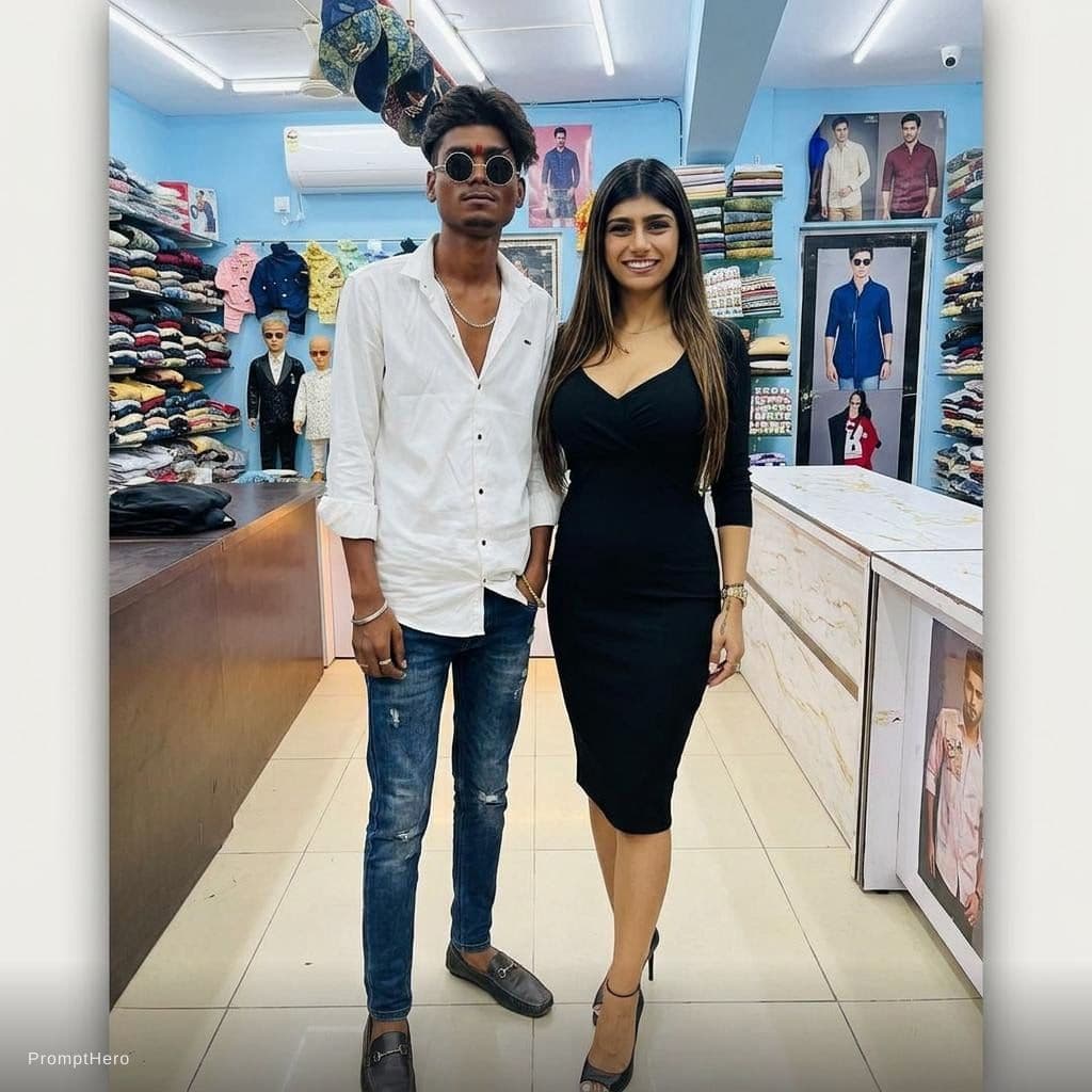 AI generated: With mia khalifa, full body visible 