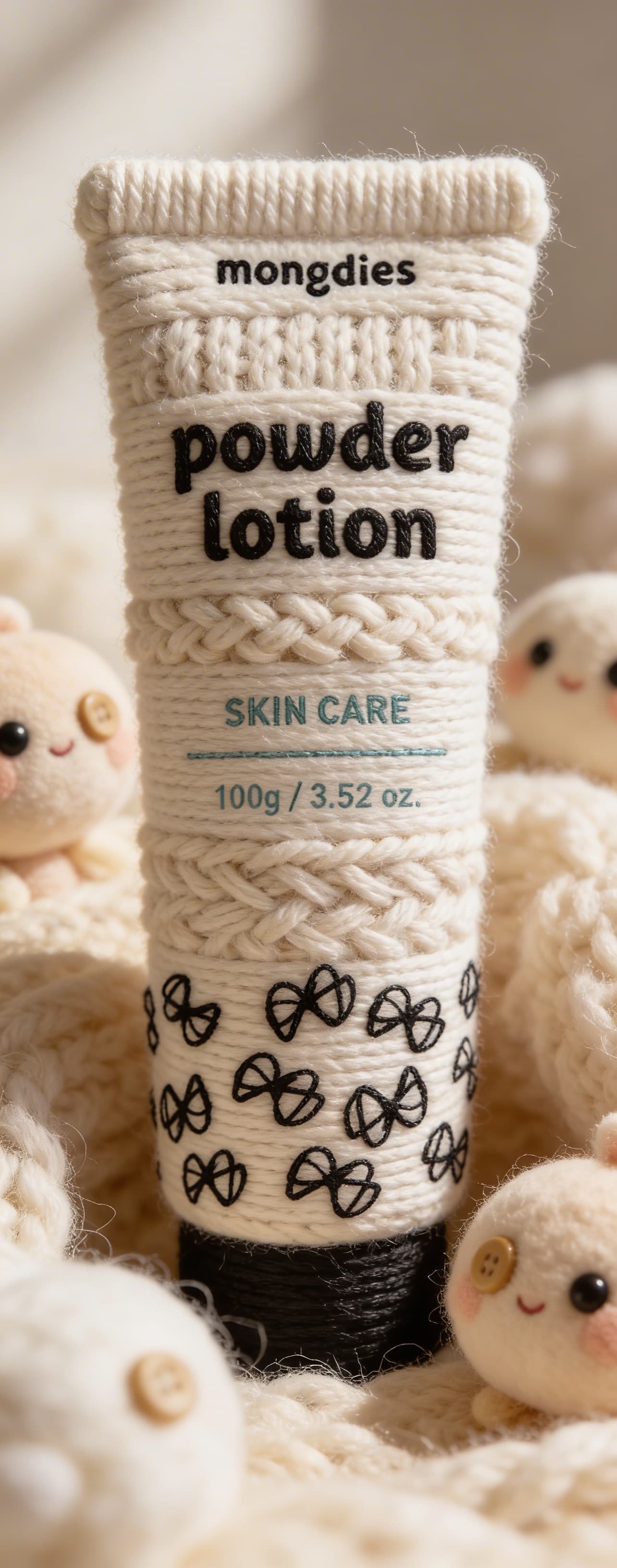 AI generated: A handcratted miniature scene entirely made from soft yarn, wool, and cozy textile materials. Every ...