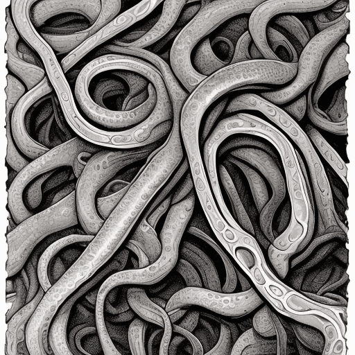AI generated: iron tentacles filling the frame