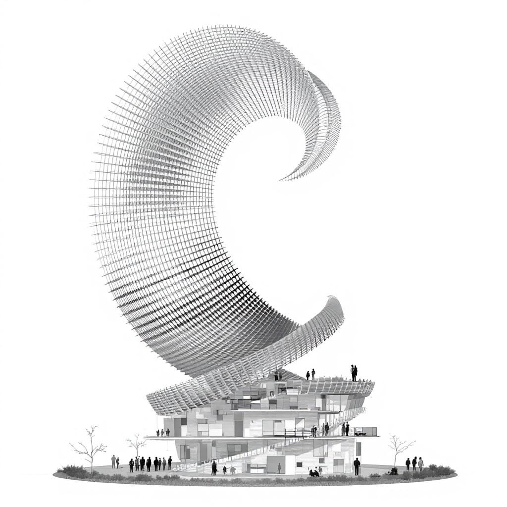AI generated: Our artifact is a single system — but with two moments.
It begins low to the ground — a woven, rhyth...