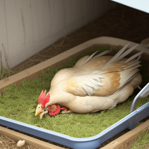 AI generated: Chicken laying agg