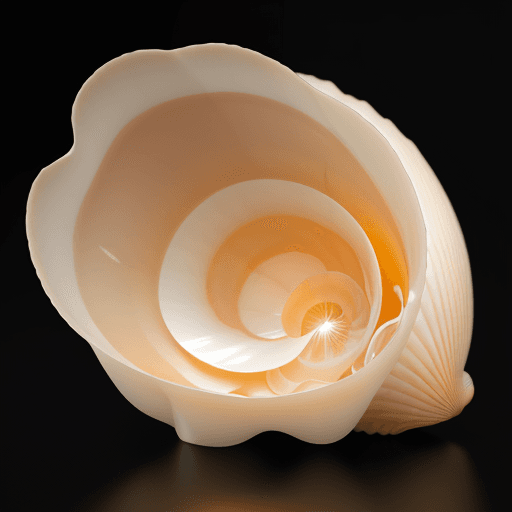 AI generated: A picture of a beautiful shell that shines