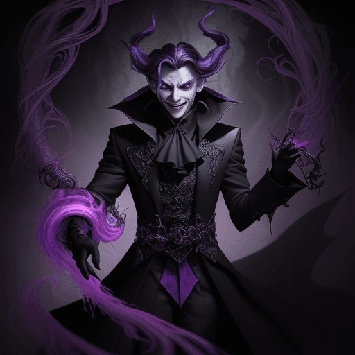 AI generated: Enter the shadowy realm of darkness and mischief as you envision a captivating scene featuring the m...