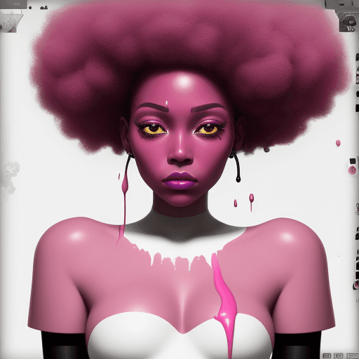 AI generated: drink your java screenshot 3, in the style of surreal illustrations, pop colorism, dark pink and whi...