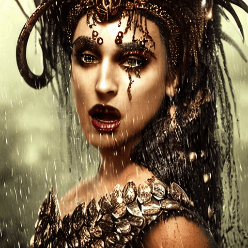 AI generated: glamour shot of queen of the damned a femme fatale, morbide, dark, very detailed, rendered in octane...