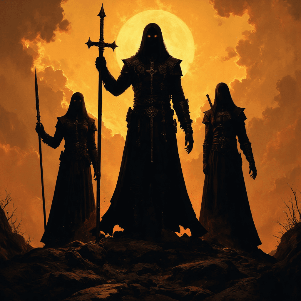 AI generated: Faith

Shiny they stand tall with blank eyes, silhouettes of death in the setting sun. Silence eve...