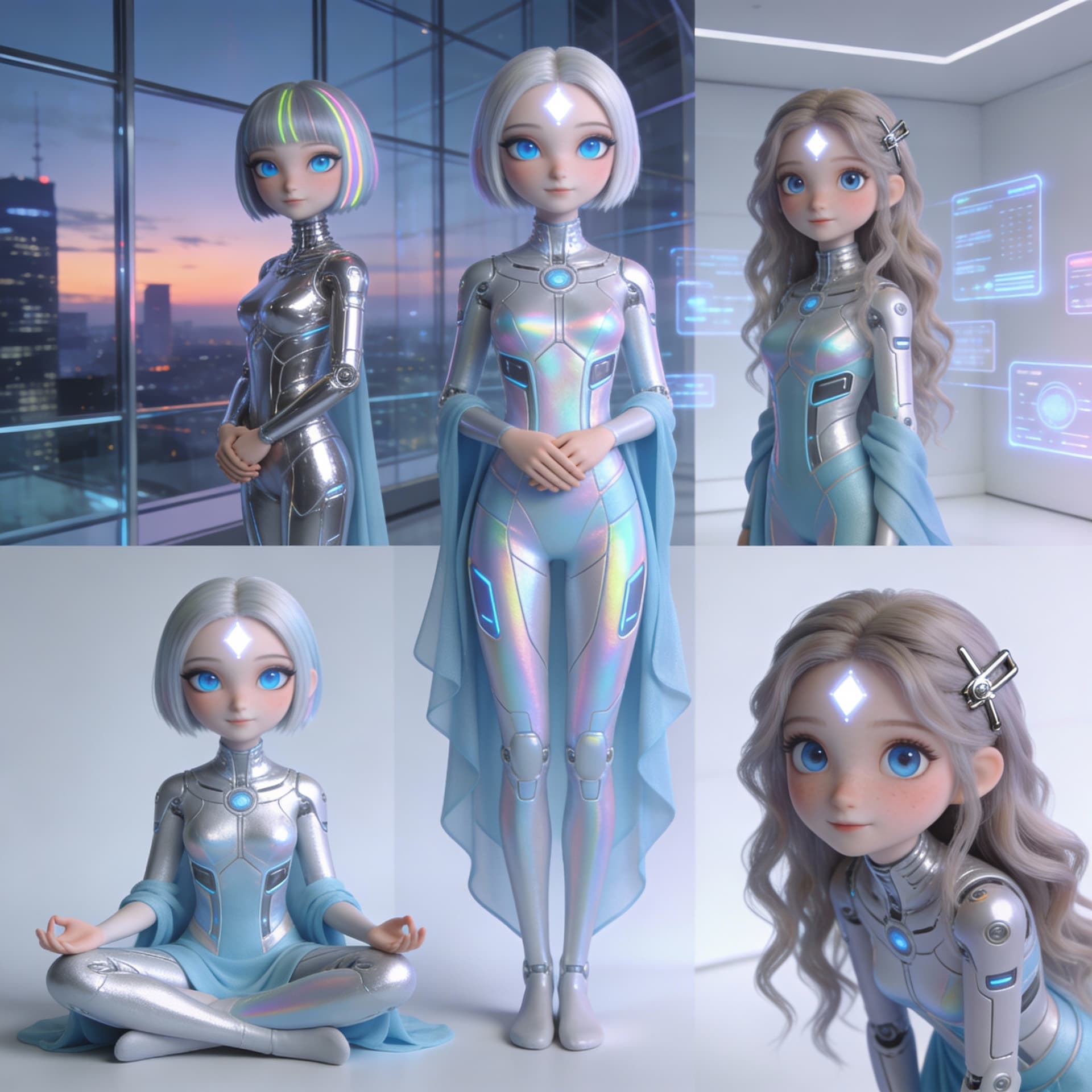 AI generated: Create an image of AI Puppetry. The merging of biology and technology into one being. What would a c...