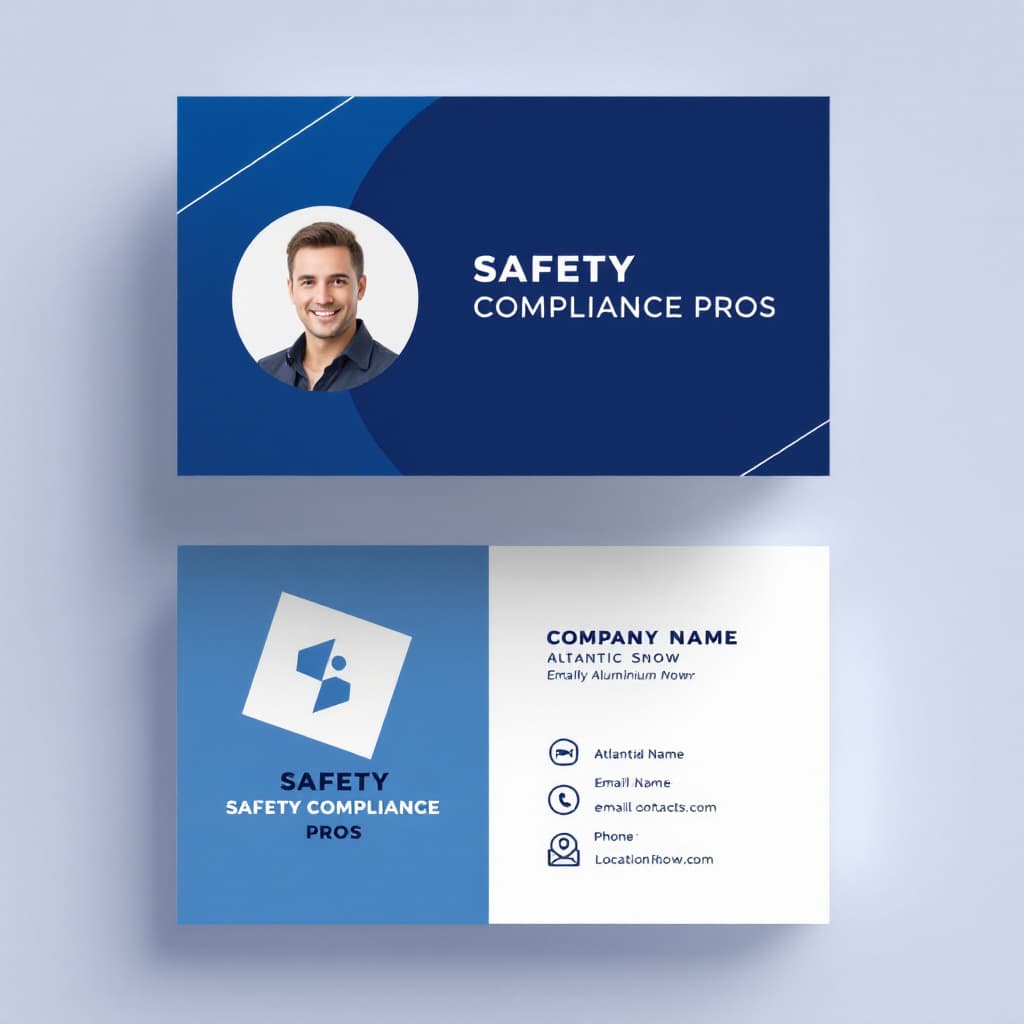 AI generated: generate this business card:  Layout 1: Modern Minimalist

Colors: Primarily Atlantic Blue and Alumi...