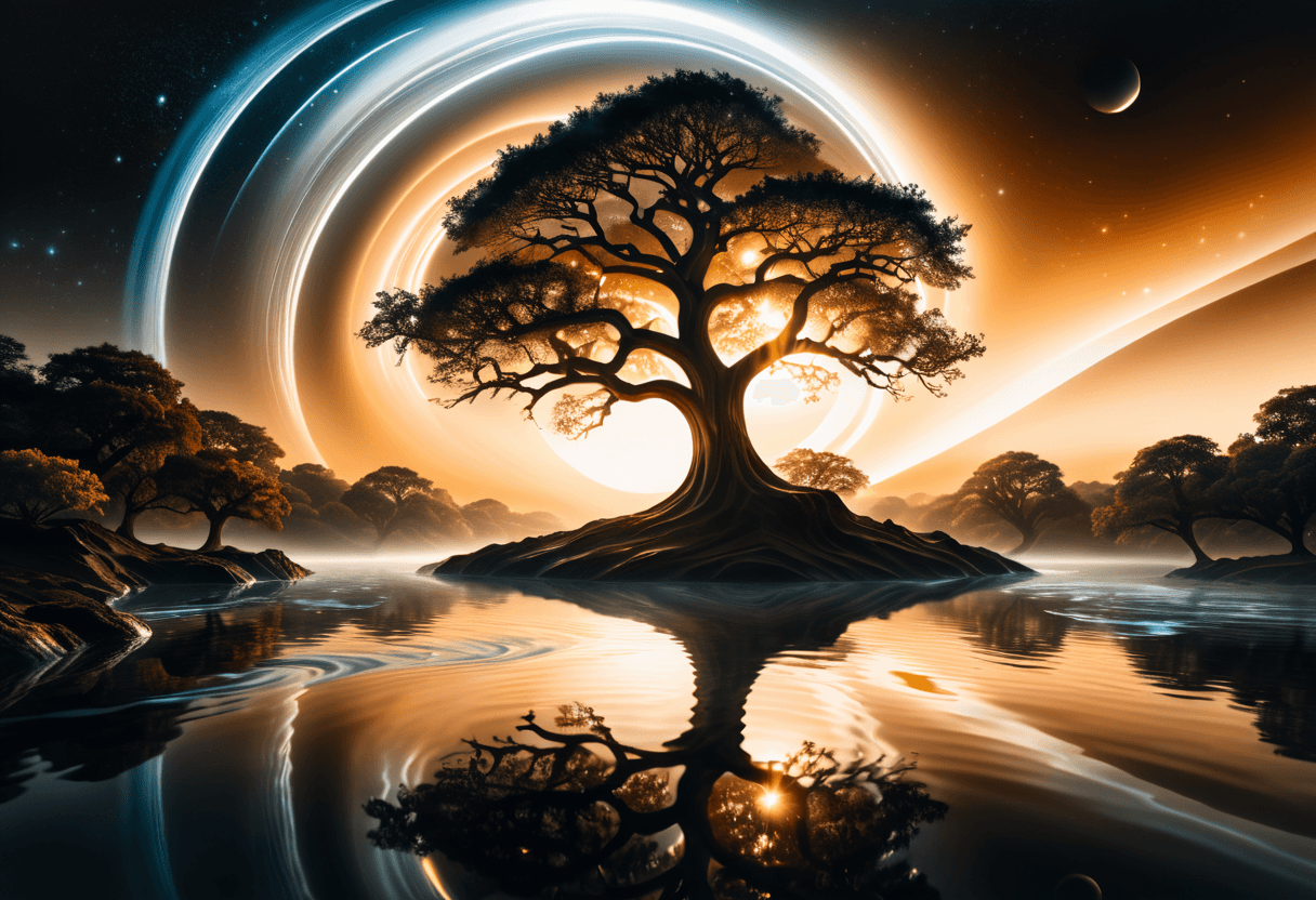 AI generated: awardwinning Airbrush painting, polished, landscape of a (, fantastic lighting, masterpiece, high qu...