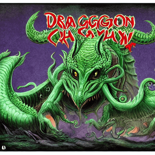AI generated: The dragon of Cthulhu