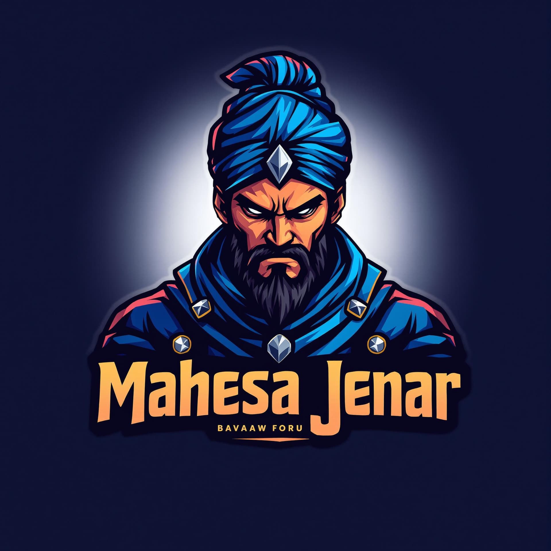 AI generated: "A bold and striking illustration of Mahesa Jenar, depicted as a fierce Javanese warrior with a blue...