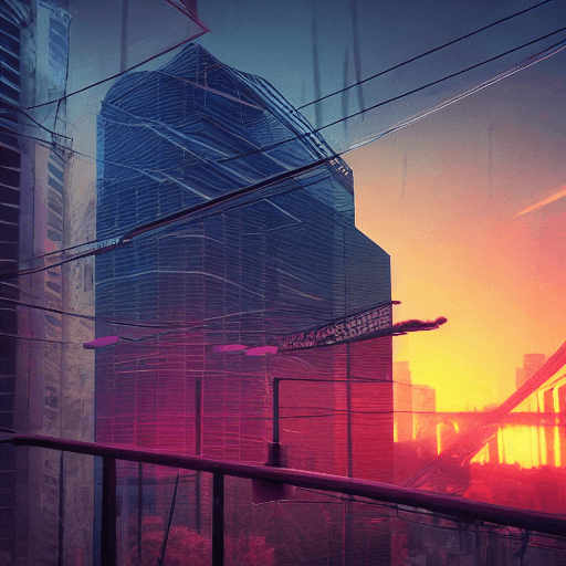 AI generated: Hyper realistic ambient, city  , sunset, synthwave, lofi color drop , realistic art , 8k, photo real...