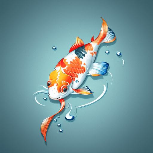 AI generated: Use a vibrant and colorful koi fish in your logo design. Koi fish are associated with good luck and ...