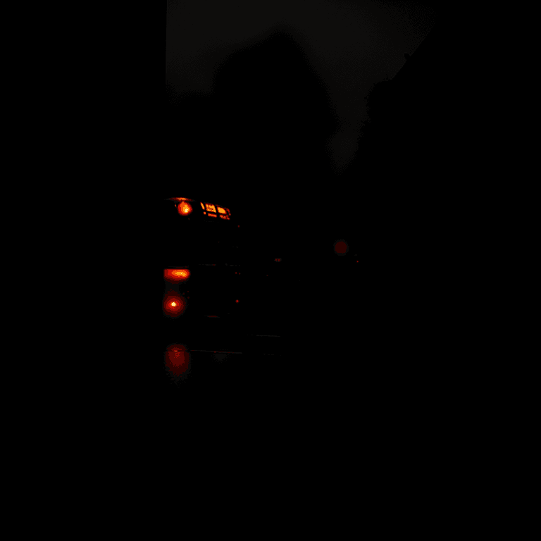 AI generated: the dark bus is waiting at night, in the style of photorealistic fantasies, depictions of inclement ...