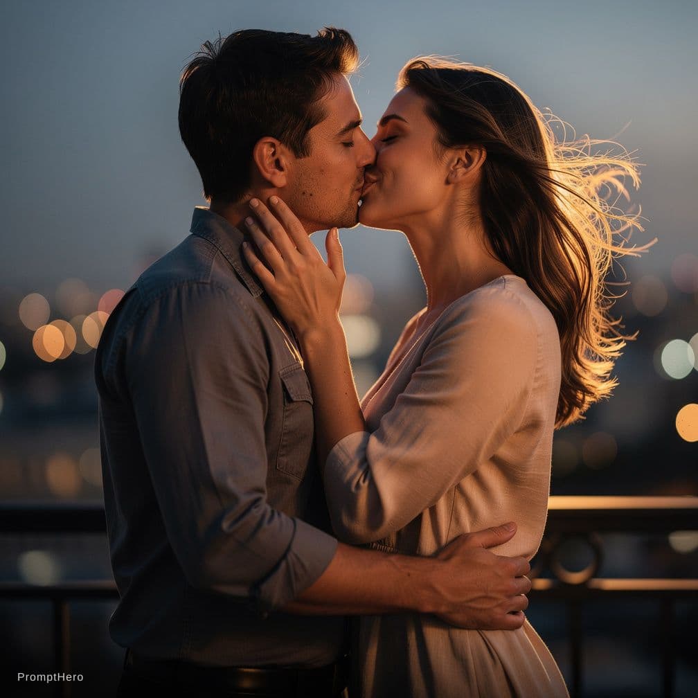 AI generated: Sexy kiss 