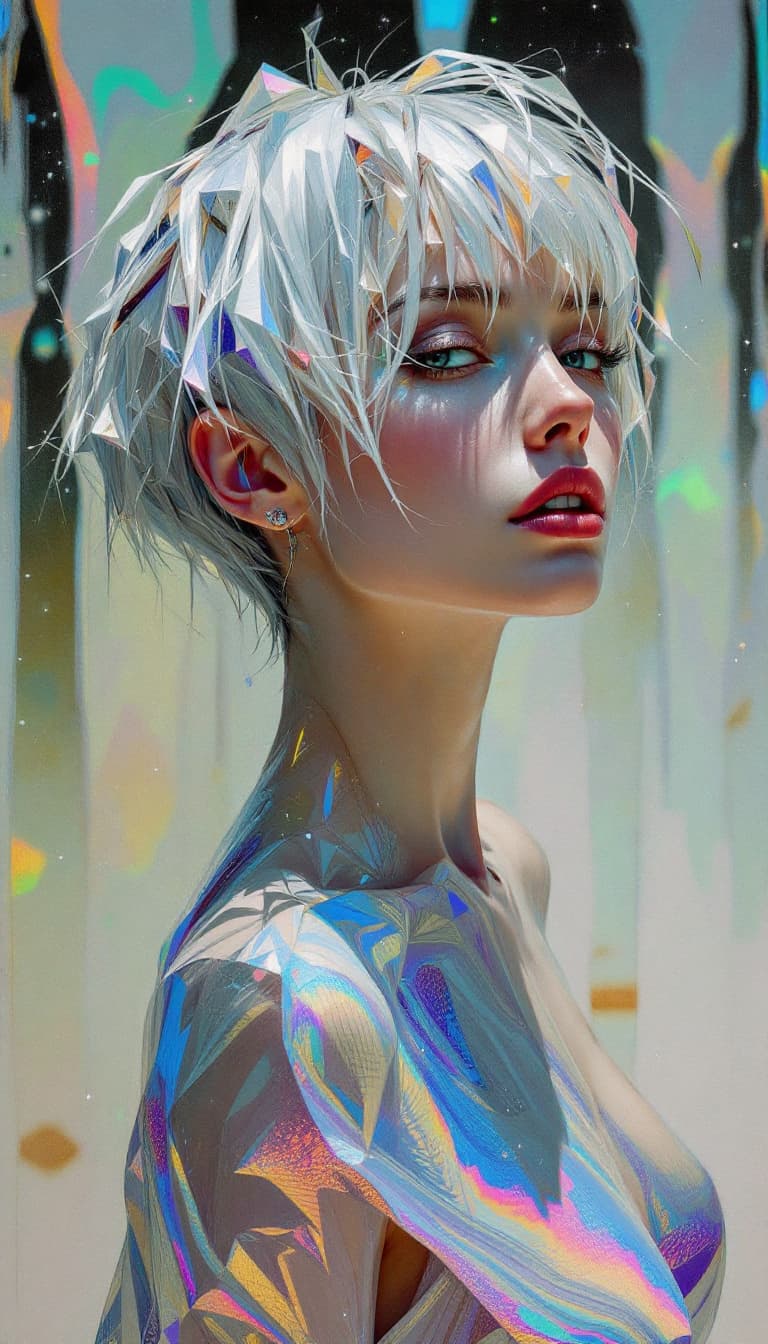 AI generated: In this remarkable hyperrealist painterly oil painting, the artist brilliantly merges styles evocati...