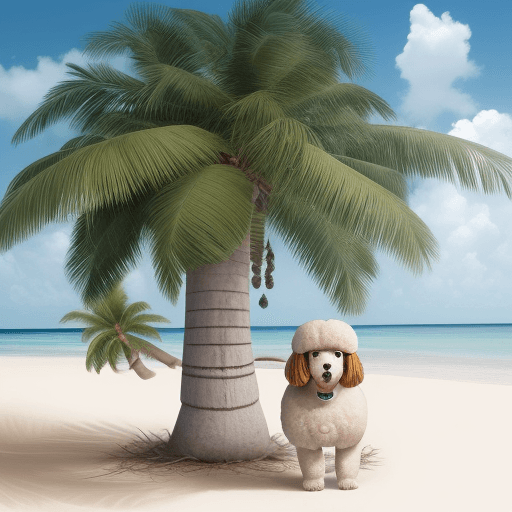 AI generated: Donald Trump as a coconut tree with chrome poodles 


