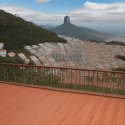 AI generated: prompt, criar imagens de um chalé de tijolo de bloco de cimento e vidro de telhado meia água com dec...