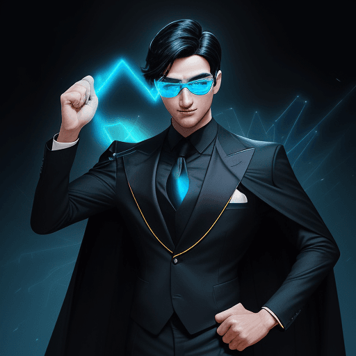 AI generated: Generate an image of a triumphant DNA hero celebrating a victory. The hero features black hair and i...