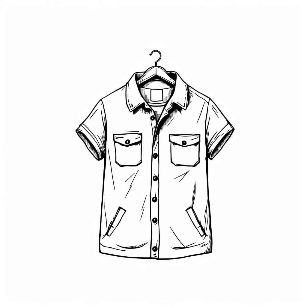 AI generated: logo for clothes black and white drawing