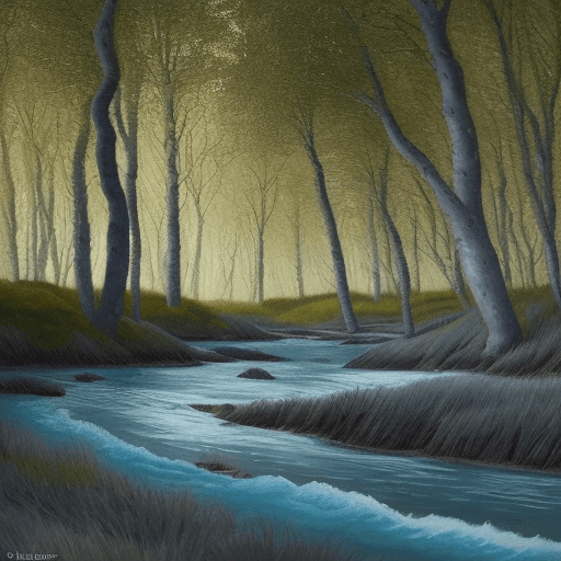 AI generated: paysage naturaliste de pins de la foret landaise en bord de mer . réaliste par l'effet des habiles j...