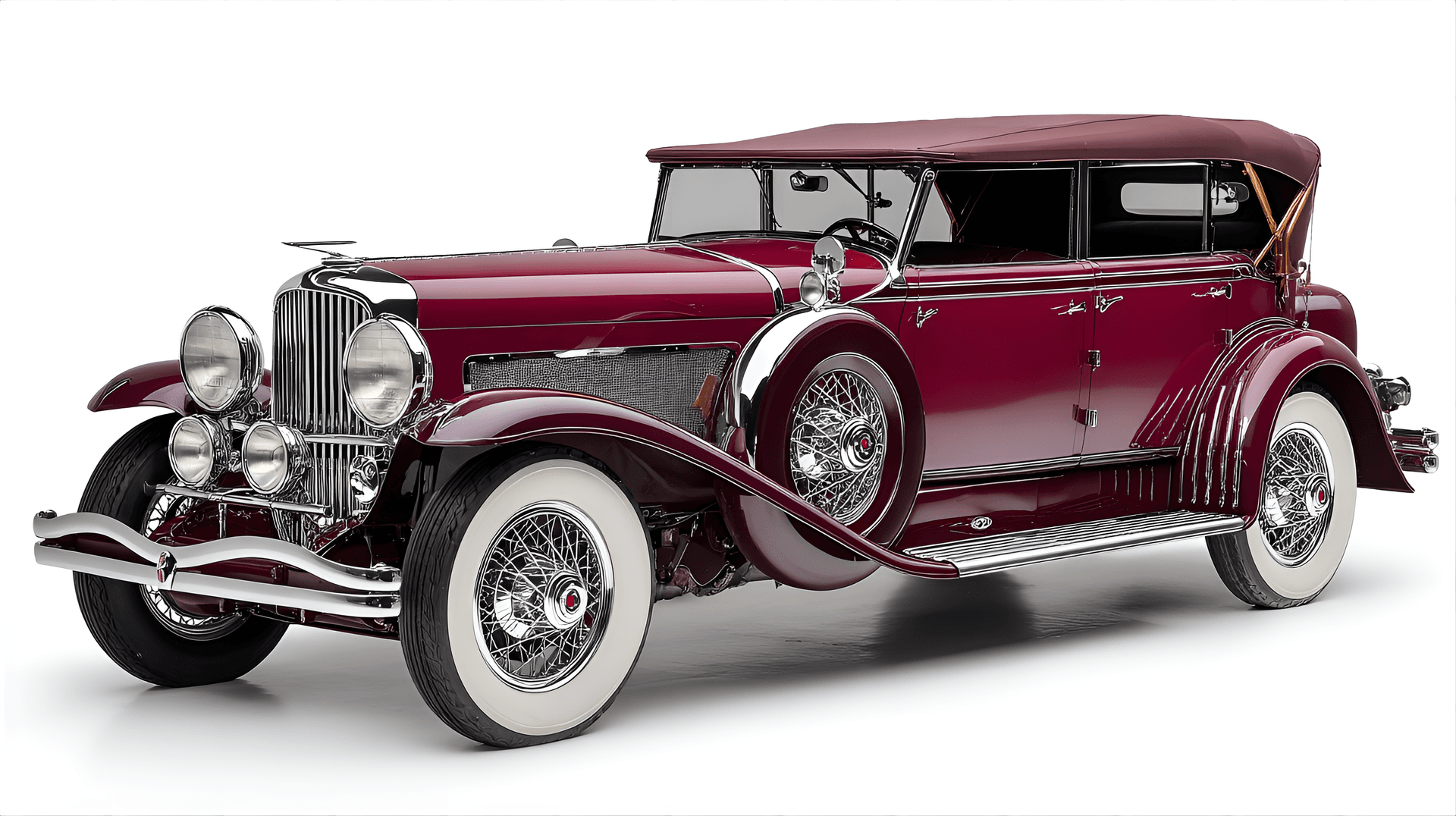 AI generated: beautifully illustrated 1935 Duesenberg Model J, capturing its luxury appeal, long
wheelbase,  a wh...