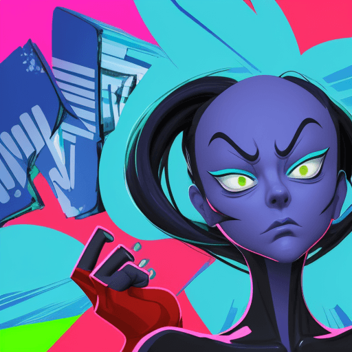 AI generated: character's intense expression and posture should convey an unquenchable thirst for digital knowledg...