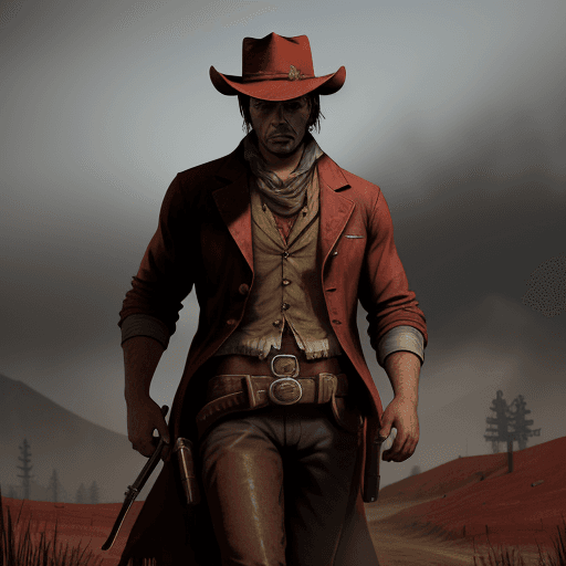 AI generated: make me red dead redeption 2 photo