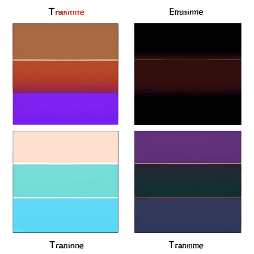 AI generated: Transverse lines of three gradient colors, of different sizes, with endless continuity