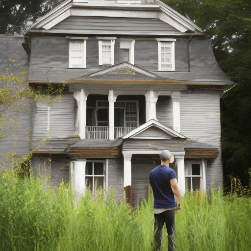 AI generated: House with person in front