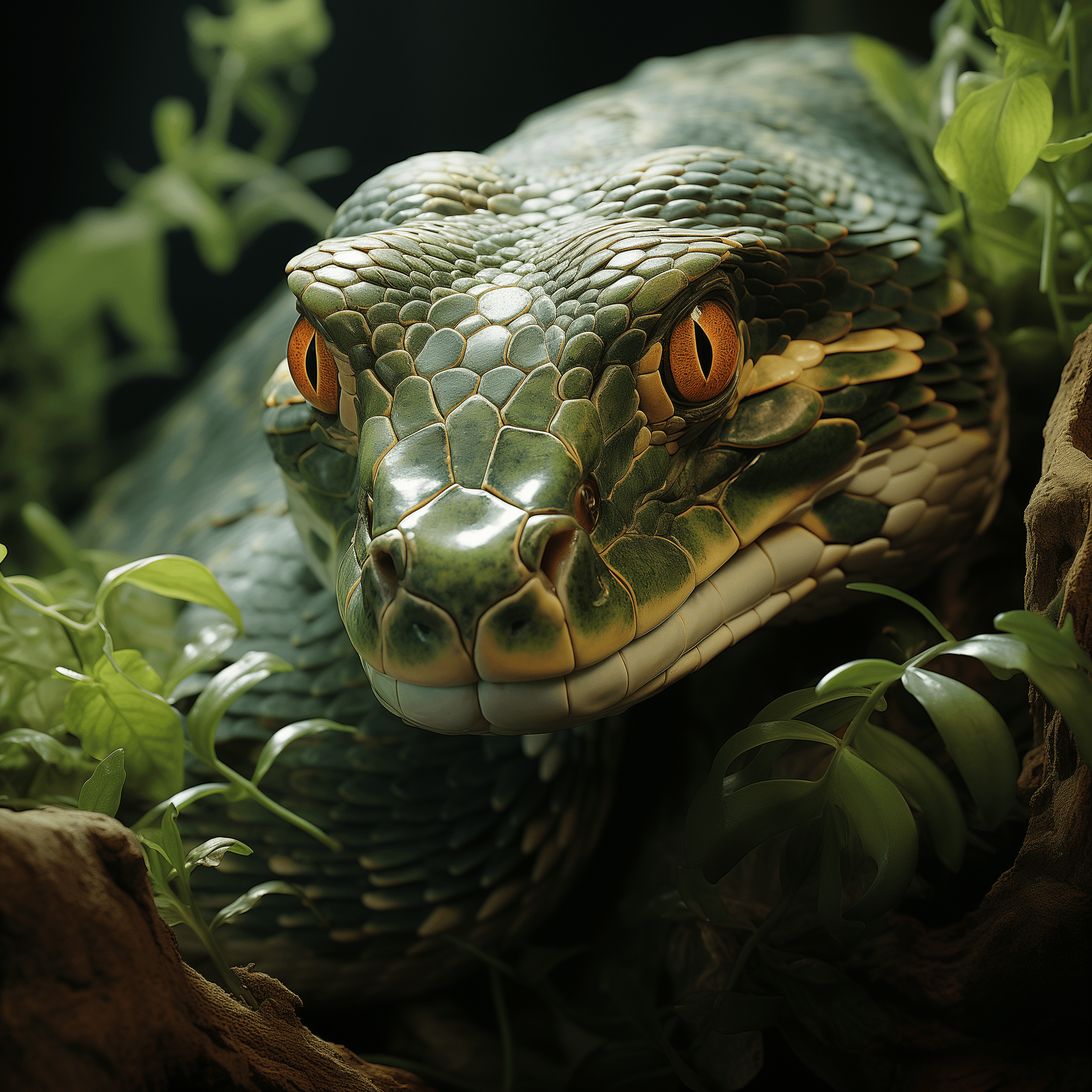 AI generated: Visualize an early morning in the heart of the Amazon rainforest, where the first rays of sunlight f...