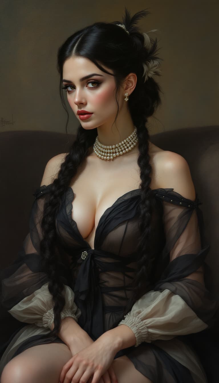 AI generated: In this awe-inspiring hyperrealist painterly oil painting, the artist skillfully blends styles remin...