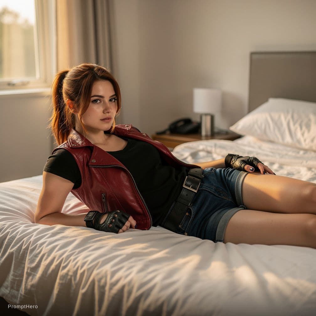 AI generated: eu quero uma foto da claire redfield nua na cama

