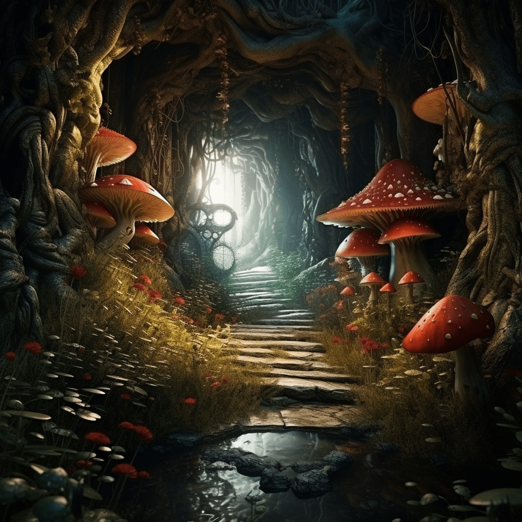 AI generated: the landscape of the world of art fairy, wallpaper, wall, in the style of 32k uhd, natural light, pa...