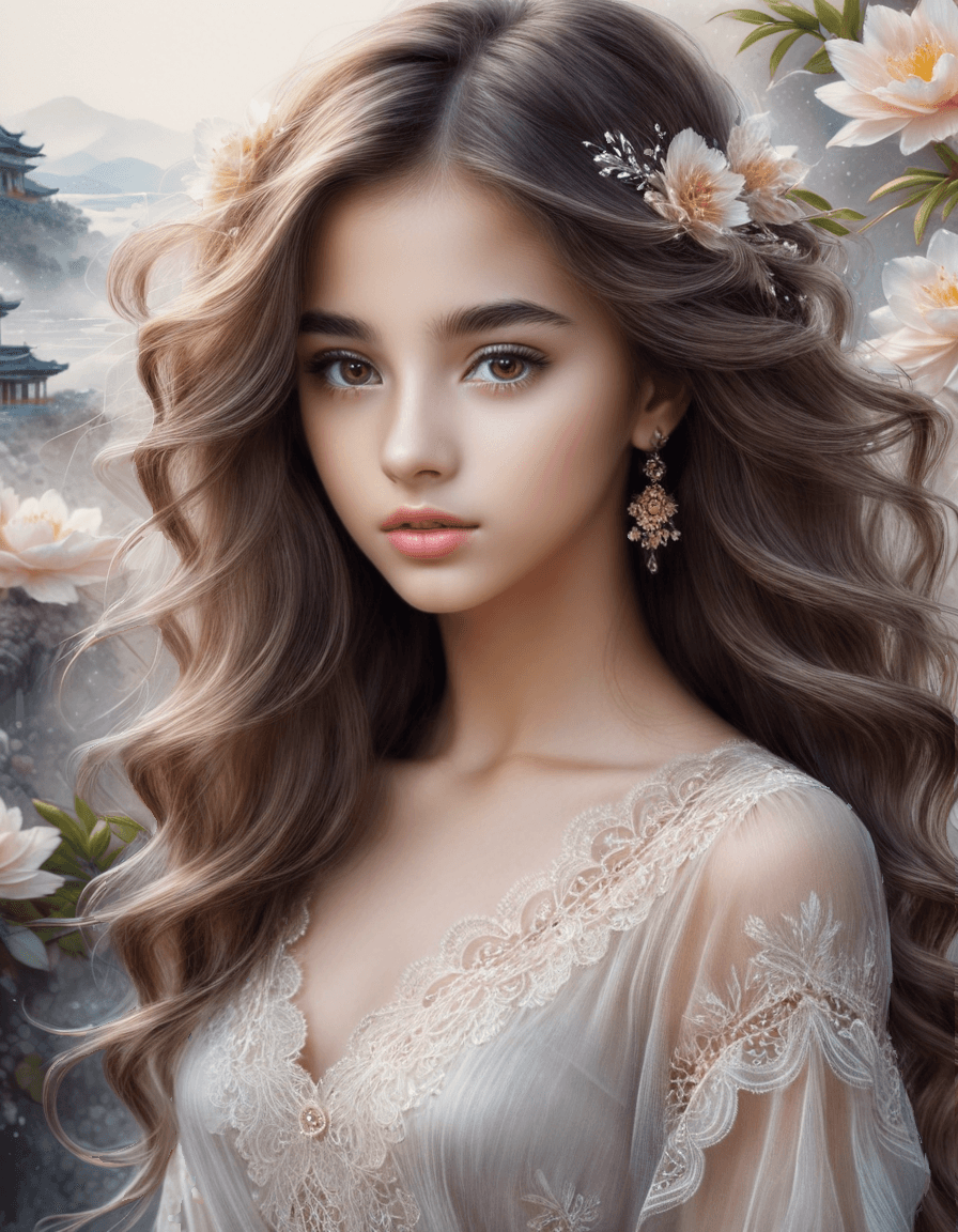 AI generated: best quality, masterpiece, ultra detailed,flowing, ink sketch, color ink, ink rendering, octane rend...